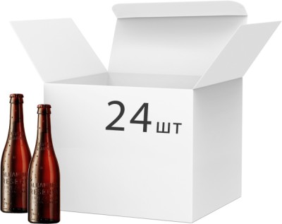Упаковка пива Alhambra Roja Reserva напівтемне фільтроване 7.2% 0.33 л х 24 шт