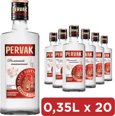 Упаковка горілки Первак Домашня Пшенич особлива 0.35 л 40% х 20 шт.