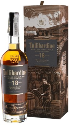 Віскі Tullibardine 18 років витримки 0.7 л 43% в подарунковій коробці
