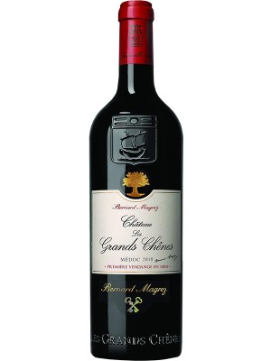 Вино Шато Ле Гран Шен, Медок / Chateau Les Grands Chenes, Medoc, Bernard Magrez, 2018 рік, червоне сухе 0.75л