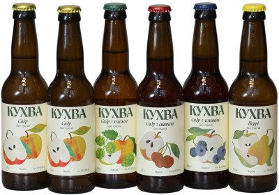 Набір сидрів Кухва Брют ігристий 6.5-8.5 % 0.33 л х 6 шт