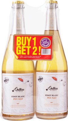 Набір 1+1 вино напівсухе ігристе Chateau Pinot Pet-Nat Pinot Blanc (без доданих сульфітів) екстра-брют біле 0.75 л 11.4%