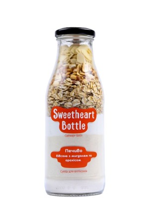 Суміш для випікання "Вівсяне печиво з мигдалем та арахісом", Sweetheart Bottle, 500мл