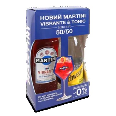 Н-р напій Martini VibranteБ/а0,75л +тонік Schwep1л