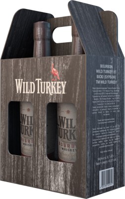 Подарунковий набір Віскі Wild Turkey 81 0.7 л 40.5% х 2 шт. у подарунковій упаковці