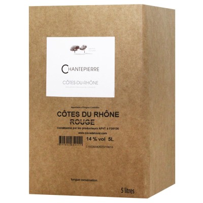 Вино сухе червоне Ambiance R. Terroirs Domaine Chantepierre Cotes du Rhone BIB 5 л