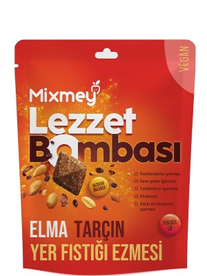 Фруктові кульки з арахісовою пастою, яблуком та корицею, Mixmey, 77г