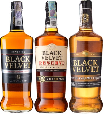 Набір віскі Black Velvet 1 л 40% + Black Velvet Reserve 10 YO 1 л 40% + Black Velvet Toasted Caramel 1 л 35%