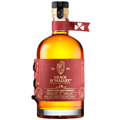 Віскі односолодовий Grace O'Malley 19 Y.O Single Malt Bourbon Cask (wooden box) 0,7 л