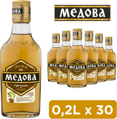 Упаковка настоянки Медовуха Гречана 0.2 л 40% х 30 шт.