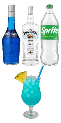 Коктейльний набір Blue Lagoon (Блакитна лагуна), 15 порций