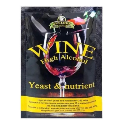 Дріжджі винні Bulldog Wine High Alcohol Yeast 28 г