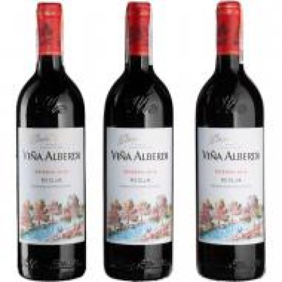 Набір подарунковий La Rioja Alta з трьох пляшок вина виноградного натурального сухого червоного Вінья Алберді Резерва 3х 0,75 л