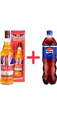 Набір Віскі Bell's Original 0.7л + Pepsi Cola 1л