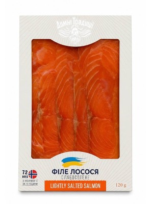 Філе лосося слабосолене, Димні Традиції, 120г