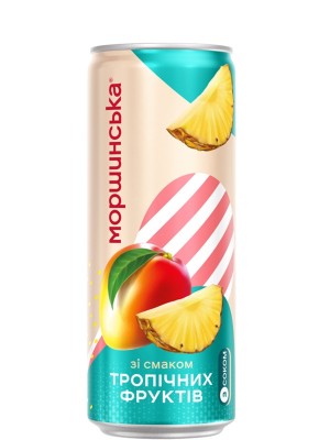 Напій газований "Лимонада" зі смаком тропічних фруктів, Моршинська, з/б, 0.33л