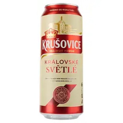 Пиво Krusovice Svetle, світле, 4,2%, з/б, 0,5 л