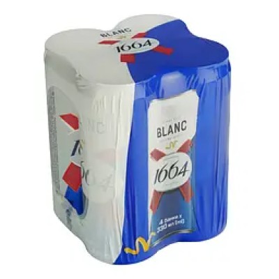 Упаковка пива Kronenbourg 1664 Blanc світле 4.8% 0.33 л x 4 шт.