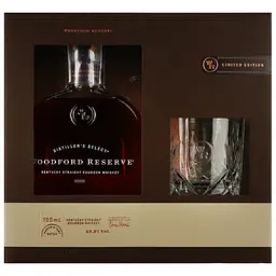 Віскі Woodford Reserve + склянка, 43,2%, 0,7 л