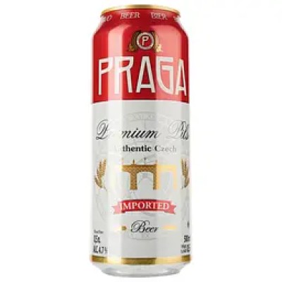 Пиво Praga Premium Pils світле фільтроване 4.7% 0.5 л