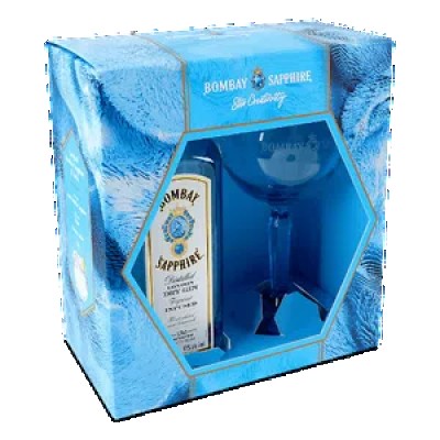 Джин Bombay Sapphire 0,7л +бокал