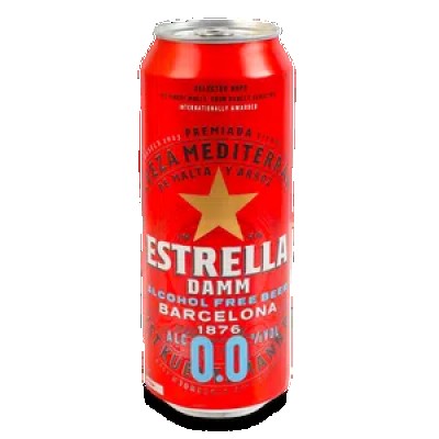Пиво Estrella Damm Alcohol Free світле безалкогольне з/б 0.5л
