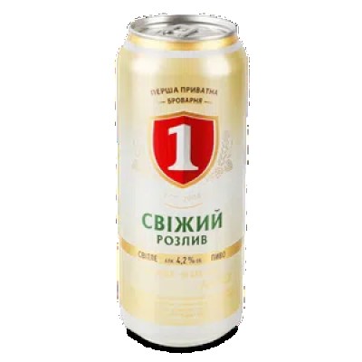 Пиво Перша приватна броварня Свіжий розлив світле з/б