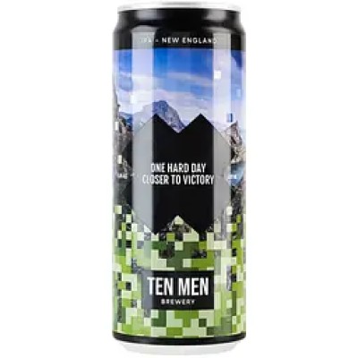Пиво Ten Men Brewery One Hard Day Closer to Victory світле нефільтроване 6.4% 0.33 л з/б