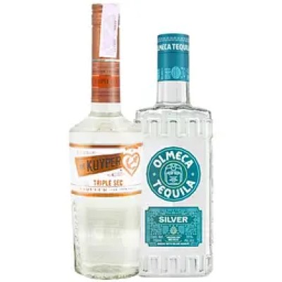 Набір: Текіла Olmeca Silver, 35%, 0,7 л + Лікер De Kuyper Triple Sec Апельсин, 40%, 0,7 л