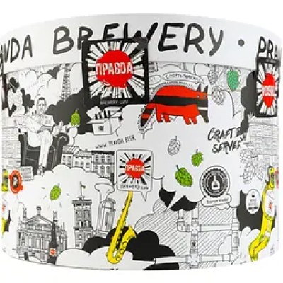 Набір пива подарунковий Pravda Brewery від пивоварів з/б 7 шт. х 0.33 л + келих в коробці