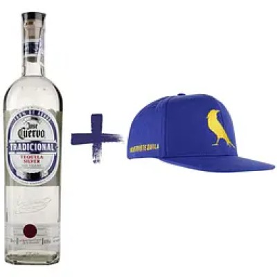 Набір: Текіла Jose Cuervo Tradicional Silver 100% Agave, 38%, 0,7 л + Бейсболка Jose Cuervo, синя
