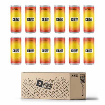 Упаковка пива Underwood Brewery MILKY MANGO світле нефільтроване 5.5% 0.33 л х 12 шт