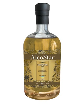 Лікер «Бехеровка» ТМ «AlcoStar» Настоянка на травах 0,5л 38% ОлВі+