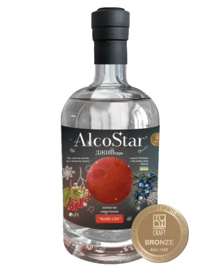 Джиневра «MARS GIN» ТМ «AlcoStar» Калина та квіти бузини 0,5л 40% ОлВі+