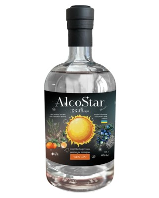 Джиневра «SUN GIN» ТМ «AlcoStar» Цитрус та розмарин 0,5л 40% ОлВі+