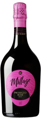 Вино ігристе Millage Prosecco Spumante Rose DOC Brut рожеве брют 0,75л 11%