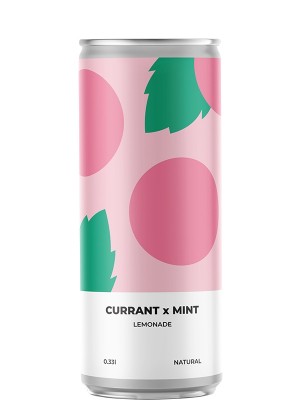 Лимонад зі смаком чорної смородини та м'яти, Underwood Brewery, з/б, 0.33л