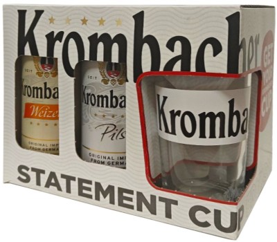 Подарунковий набір пива Krombacher Limited Edition 0.5 л х 5 шт. + келих