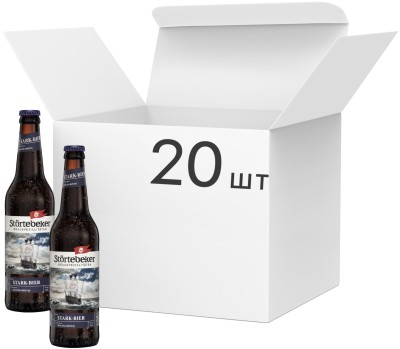 Упаковка пива Stortebeker Bio Stark-Bier темне фільтроване 7.5% 0.5 л х 20 шт