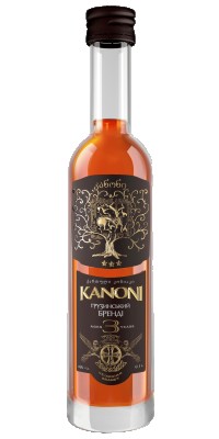Бренді Kanoni 3 зірки 40% 0.1 л
