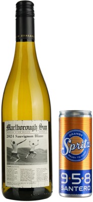 Набір вин Marlborough Sun Sauvignon Blanc біле сухе 0.75 л + Коктейль ігристе вино Santero Spritz Ready To Drink 958 0.25 л