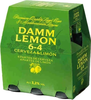 Упаковка пива Estrella Damm Lemon світле фільтроване 3.2% 0.33 л х 24 шт