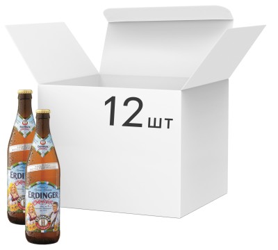Упаковка пива Erdinger Oktoberfest Weissbier світле фільтроване 5% 0.5 л х 12 шт