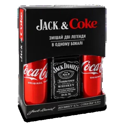 Віскі Jack Daniel's Old No.7 + 2X0,33 л Coca-Cola