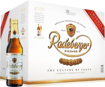 Упаковка пива Radeberger світле фільтроване 4.8% 0.5 л x 20 шт