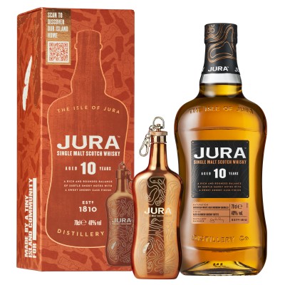 Віскі односолодовий Isle of Jura 10 Y.O 0,7 л + фляга