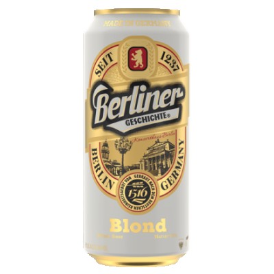 Пиво 0,5 л Berliner Geschichte Blond світле пшеничне нефільтроване 5,2% об ж/б Німеччина