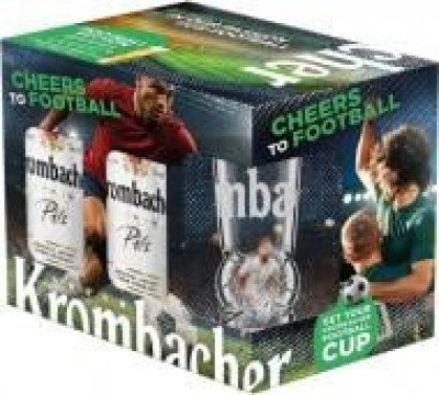 Набір пива Krombacher Подарунковий Pils 5х0.5 л банок+келих 0.2 л