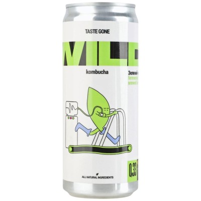 Комбуча Зелений чай Wild Kombucha 0,33 л