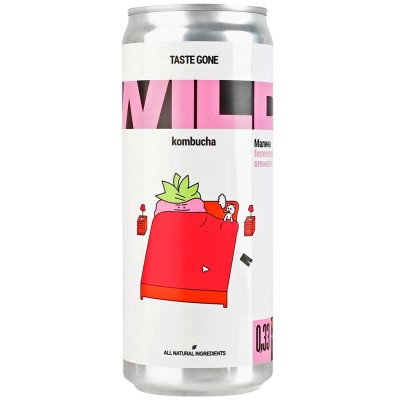 Комбуча малина Wild Kombucha 0,33 л